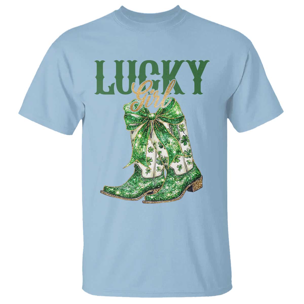 Lucky Cowgirl T Shirt Western Irish Cowboy St Patrick Day