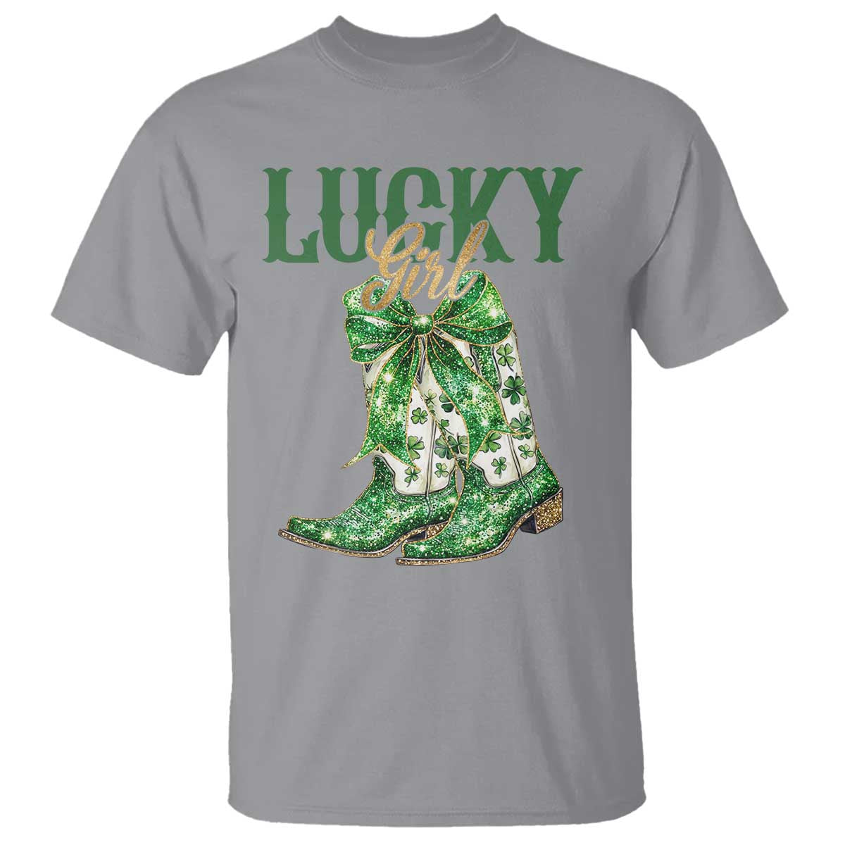 Lucky Cowgirl T Shirt Western Irish Cowboy St Patrick Day