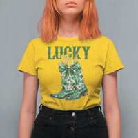 Lucky Cowgirl T Shirt For Women Western Irish Cowboy St Patrick Day