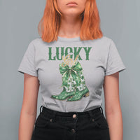 Lucky Cowgirl T Shirt For Women Western Irish Cowboy St Patrick Day