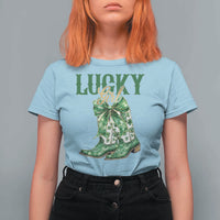 Lucky Cowgirl T Shirt For Women Western Irish Cowboy St Patrick Day
