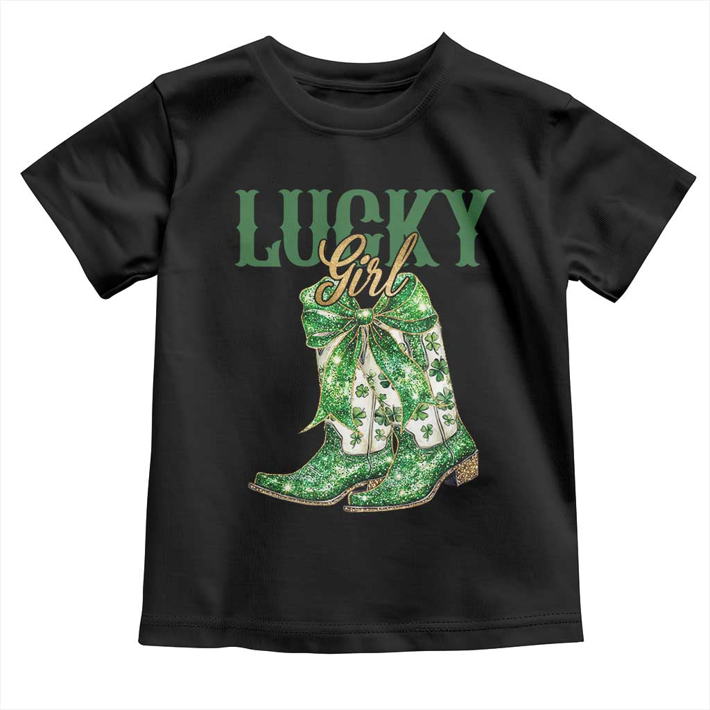 Lucky Cowgirl Toddler T Shirt Western Irish Cowboy St Patrick Day
