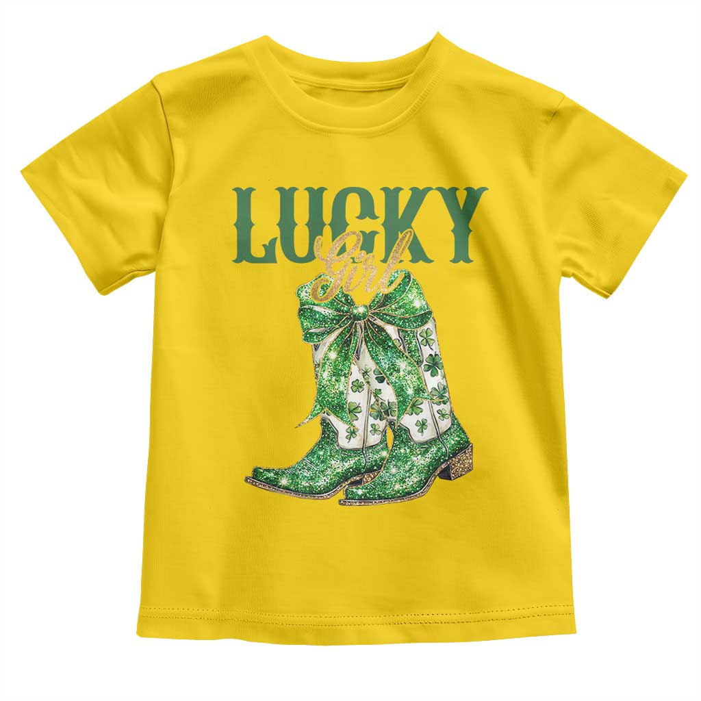 Lucky Cowgirl Toddler T Shirt Western Irish Cowboy St Patrick Day