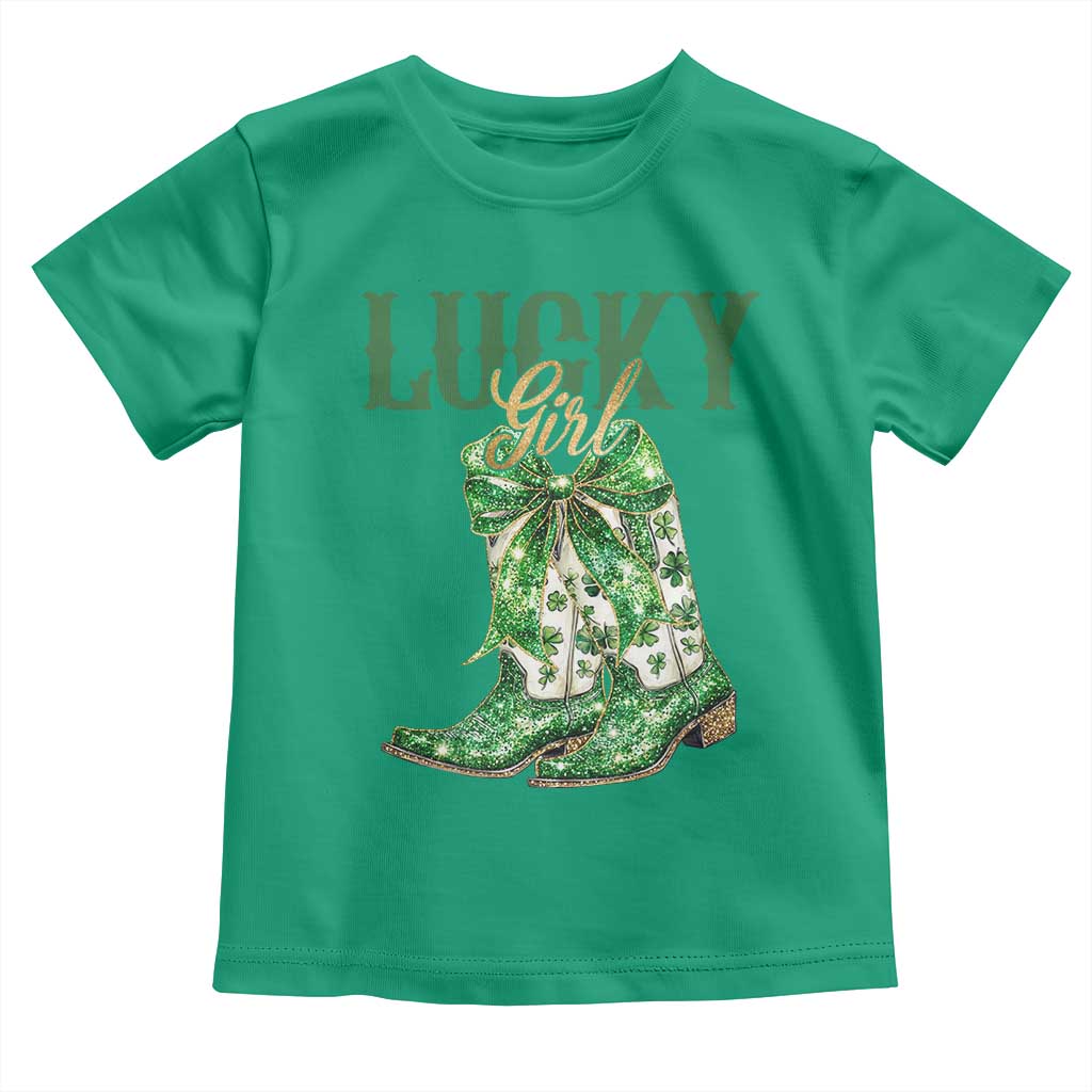 Lucky Cowgirl Toddler T Shirt Western Irish Cowboy St Patrick Day