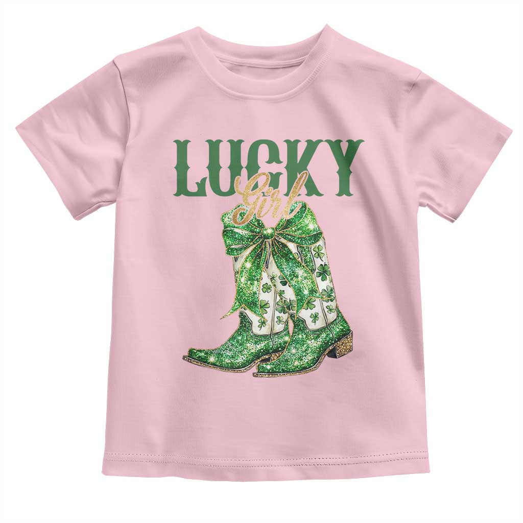 Lucky Cowgirl Toddler T Shirt Western Irish Cowboy St Patrick Day