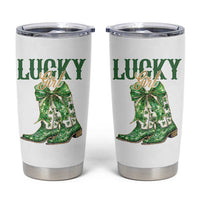 Lucky Cowgirl Tumbler Cup Western Irish Cowboy St Patrick Day