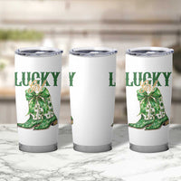 Lucky Cowgirl Tumbler Cup Western Irish Cowboy St Patrick Day