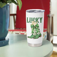 Lucky Cowgirl Tumbler Cup Western Irish Cowboy St Patrick Day