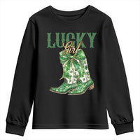 Lucky Cowgirl Youth Sweatshirt Western Irish Cowboy St Patrick Day