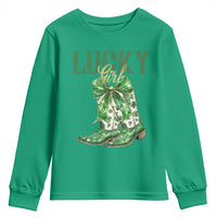 Lucky Cowgirl Youth Sweatshirt Western Irish Cowboy St Patrick Day