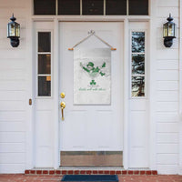 Drink Well With Others Garden Flag Funny Leprechaun Drinking Green Beer Shamrock