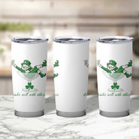 Drink Well With Others Tumbler Cup Funny Leprechaun Drinking Green Beer Shamrock
