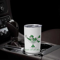 Drink Well With Others Tumbler Cup Funny Leprechaun Drinking Green Beer Shamrock