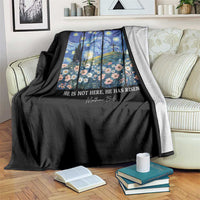 He is Risen Throw Blanket Christian Easter Starry Night Van Gogh