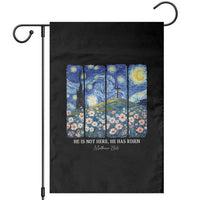 He is Risen Garden Flag Christian Easter Starry Night Van Gogh