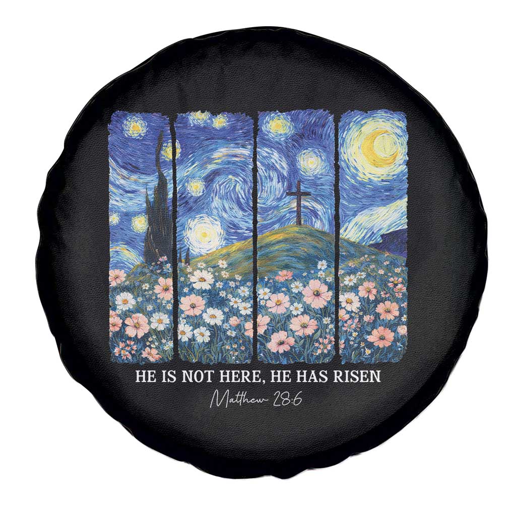He is Risen Spare Tire Cover Christian Easter Starry Night Van Gogh