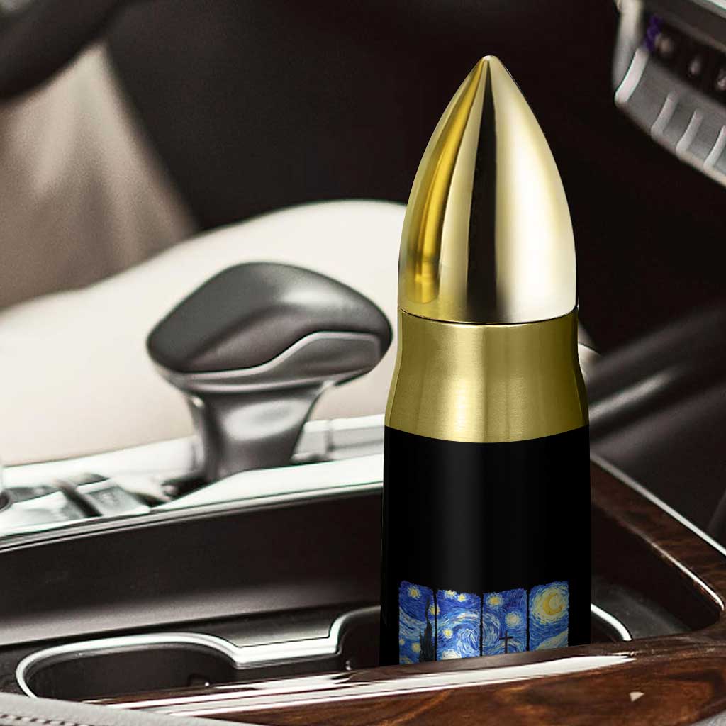 He is Risen Bullet Tumbler Christian Easter Starry Night Van Gogh