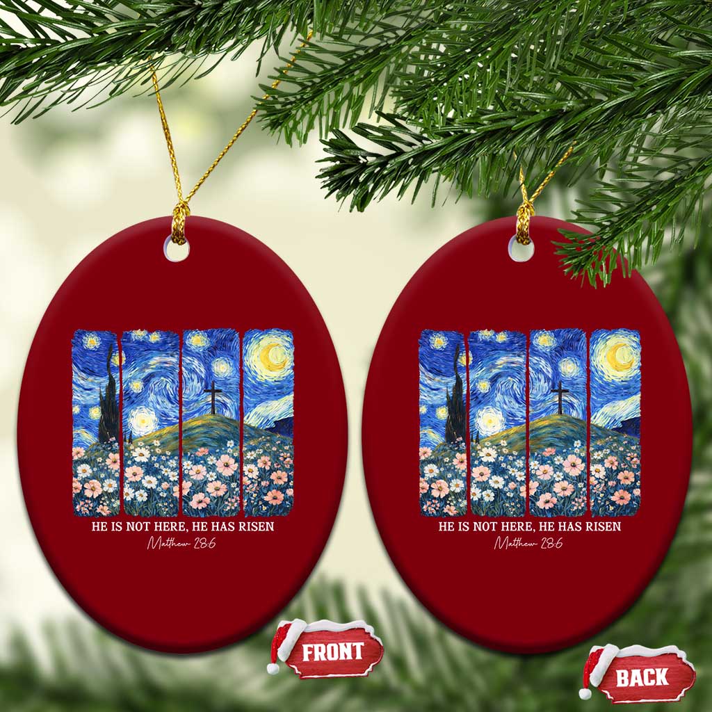 He is Risen Ceramic Ornament Christian Easter Starry Night Van Gogh