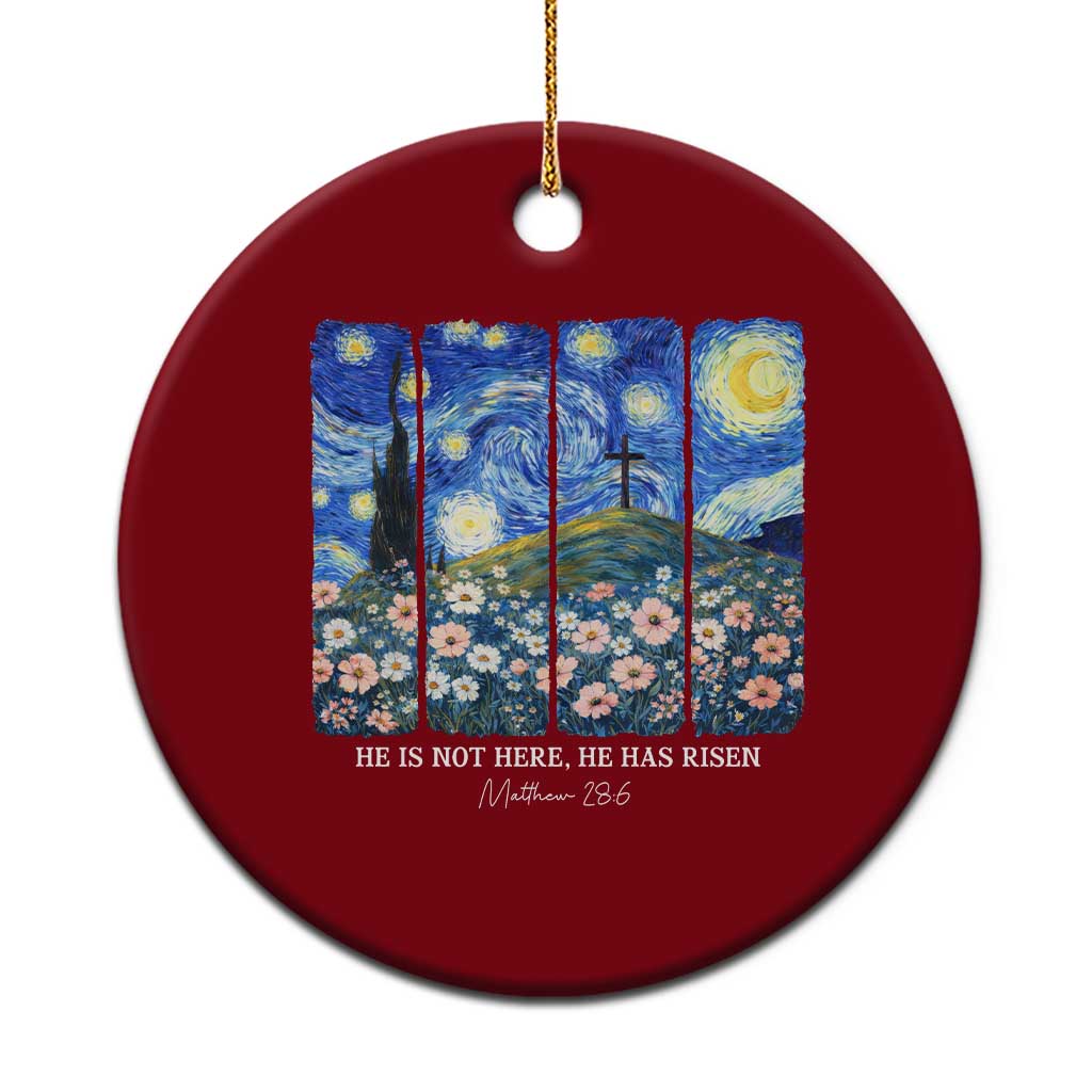He is Risen Ceramic Ornament Christian Easter Starry Night Van Gogh