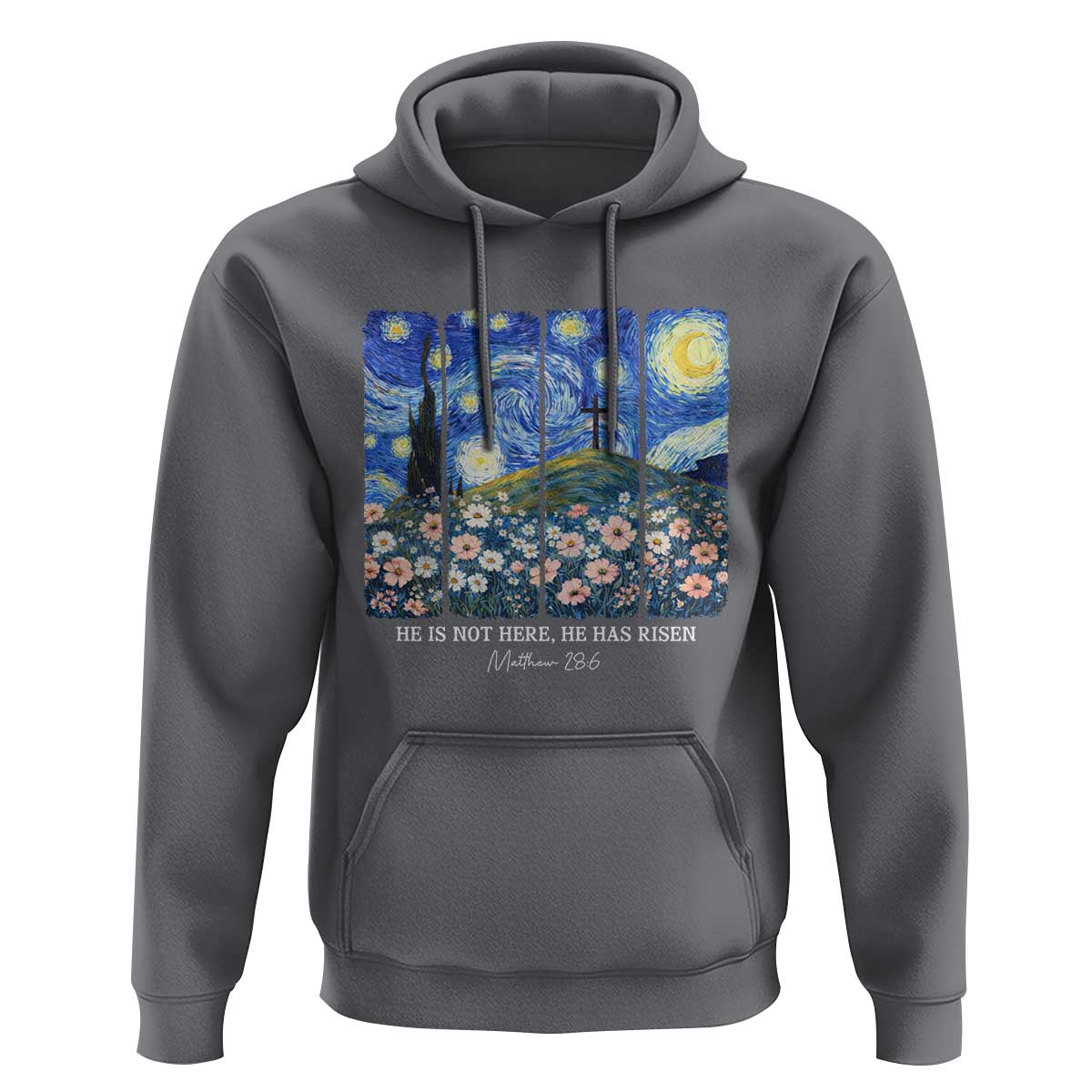 He is Risen Hoodie Christian Easter Starry Night Van Gogh