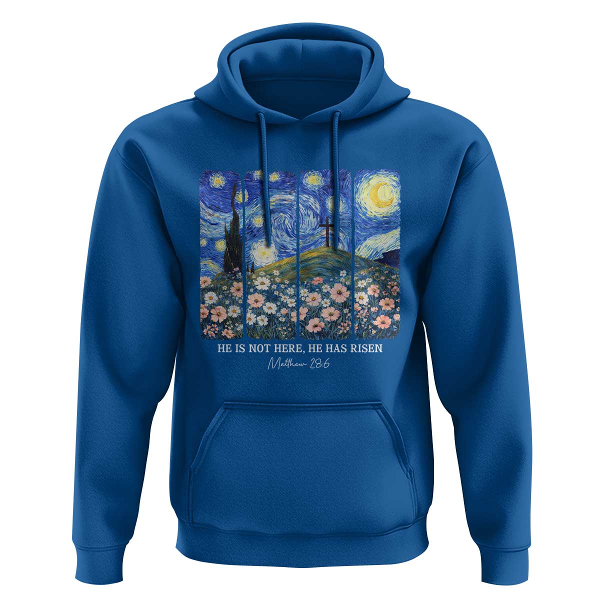 He is Risen Hoodie Christian Easter Starry Night Van Gogh