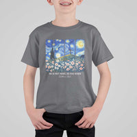 He is Risen T Shirt For Kid Christian Easter Starry Night Van Gogh