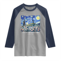 He is Risen Raglan Shirt Christian Easter Starry Night Van Gogh