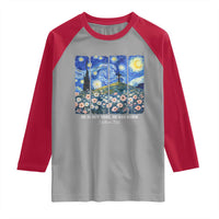 He is Risen Raglan Shirt Christian Easter Starry Night Van Gogh