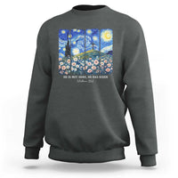 He is Risen Sweatshirt Christian Easter Starry Night Van Gogh