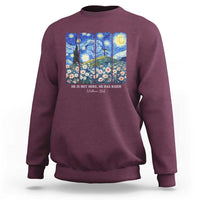 He is Risen Sweatshirt Christian Easter Starry Night Van Gogh