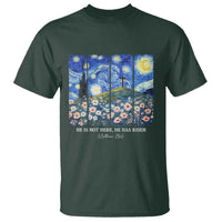 He is Risen T Shirt Christian Easter Starry Night Van Gogh