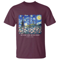 He is Risen T Shirt Christian Easter Starry Night Van Gogh