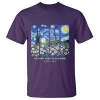 He is Risen T Shirt Christian Easter Starry Night Van Gogh