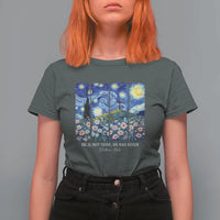 He is Risen T Shirt For Women Christian Easter Starry Night Van Gogh