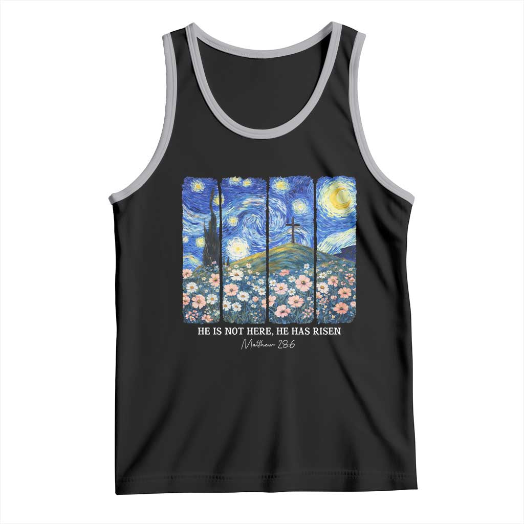 He is Risen Tank Top Christian Easter Starry Night Van Gogh