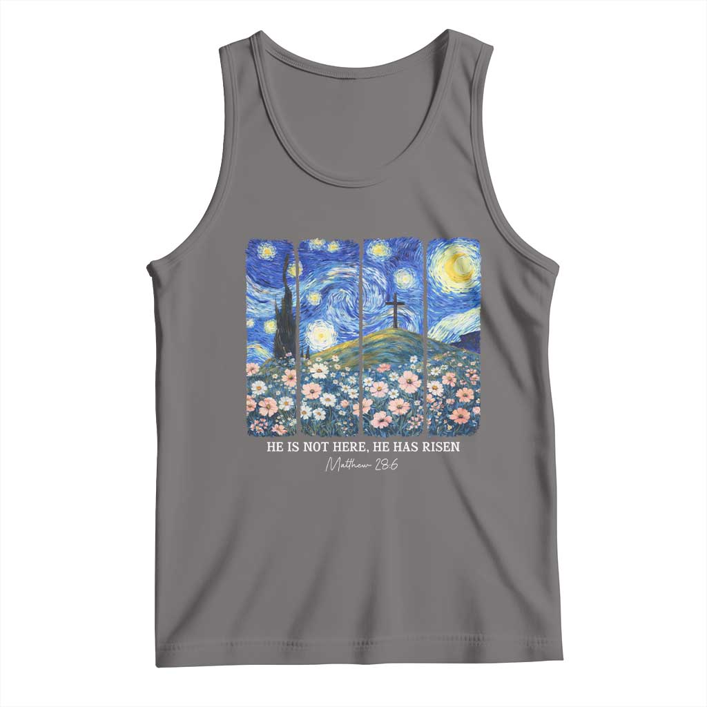 He is Risen Tank Top Christian Easter Starry Night Van Gogh