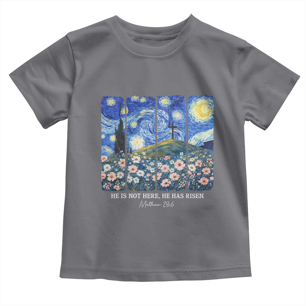 He is Risen Toddler T Shirt Christian Easter Starry Night Van Gogh