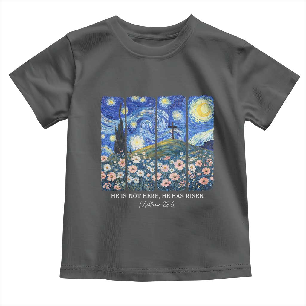 He is Risen Toddler T Shirt Christian Easter Starry Night Van Gogh