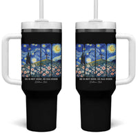 He is Risen Tumbler With Handle Christian Easter Starry Night Van Gogh