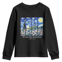 He is Risen Youth Sweatshirt Christian Easter Starry Night Van Gogh