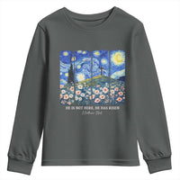 He is Risen Youth Sweatshirt Christian Easter Starry Night Van Gogh