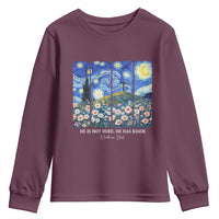 He is Risen Youth Sweatshirt Christian Easter Starry Night Van Gogh