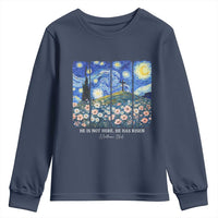 He is Risen Youth Sweatshirt Christian Easter Starry Night Van Gogh