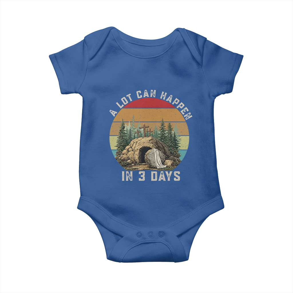 A Lot Can Happen in 3 Days Baby Onesie Christian Easter