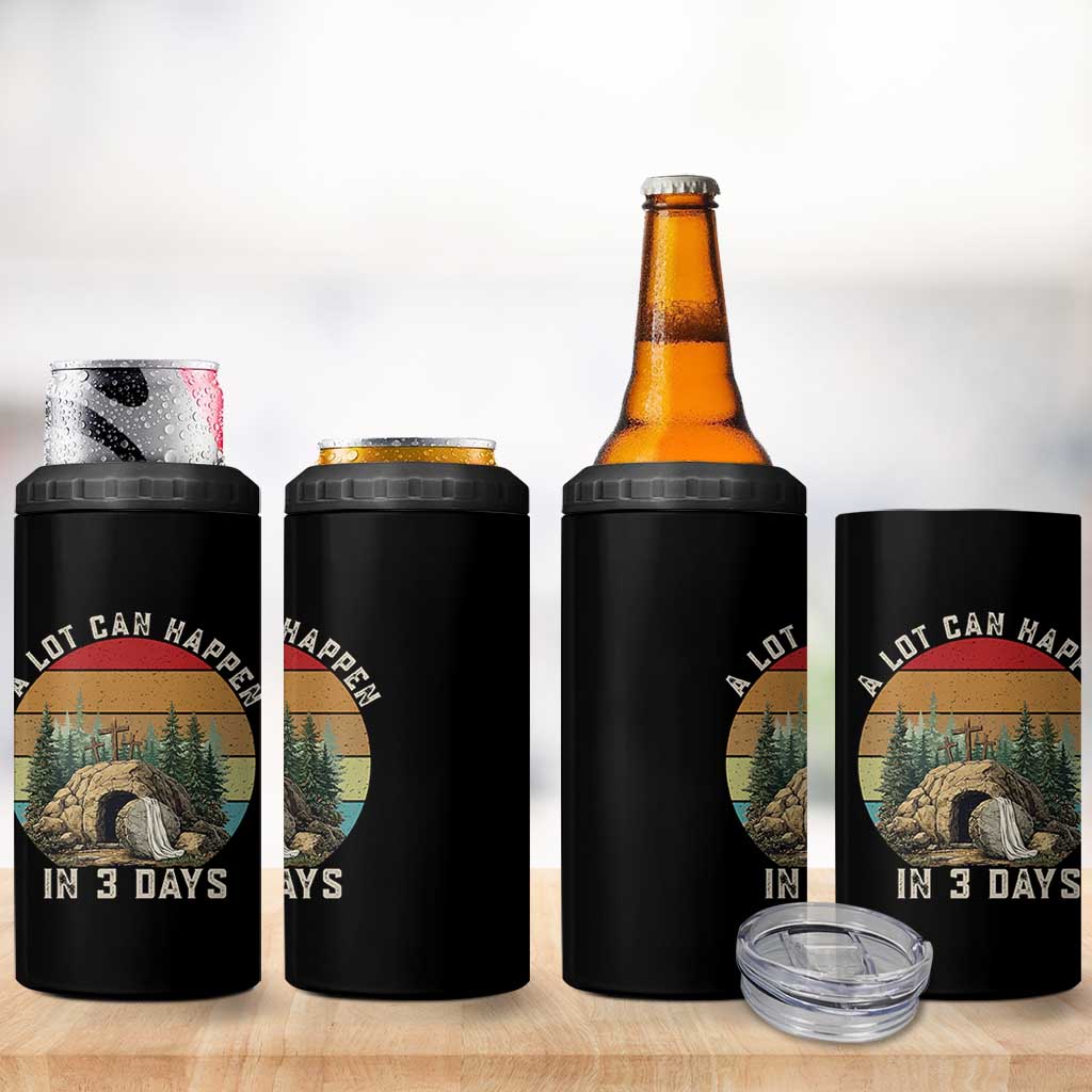 A Lot Can Happen in 3 Days 4 in 1 Can Cooler Tumbler Christian Easter
