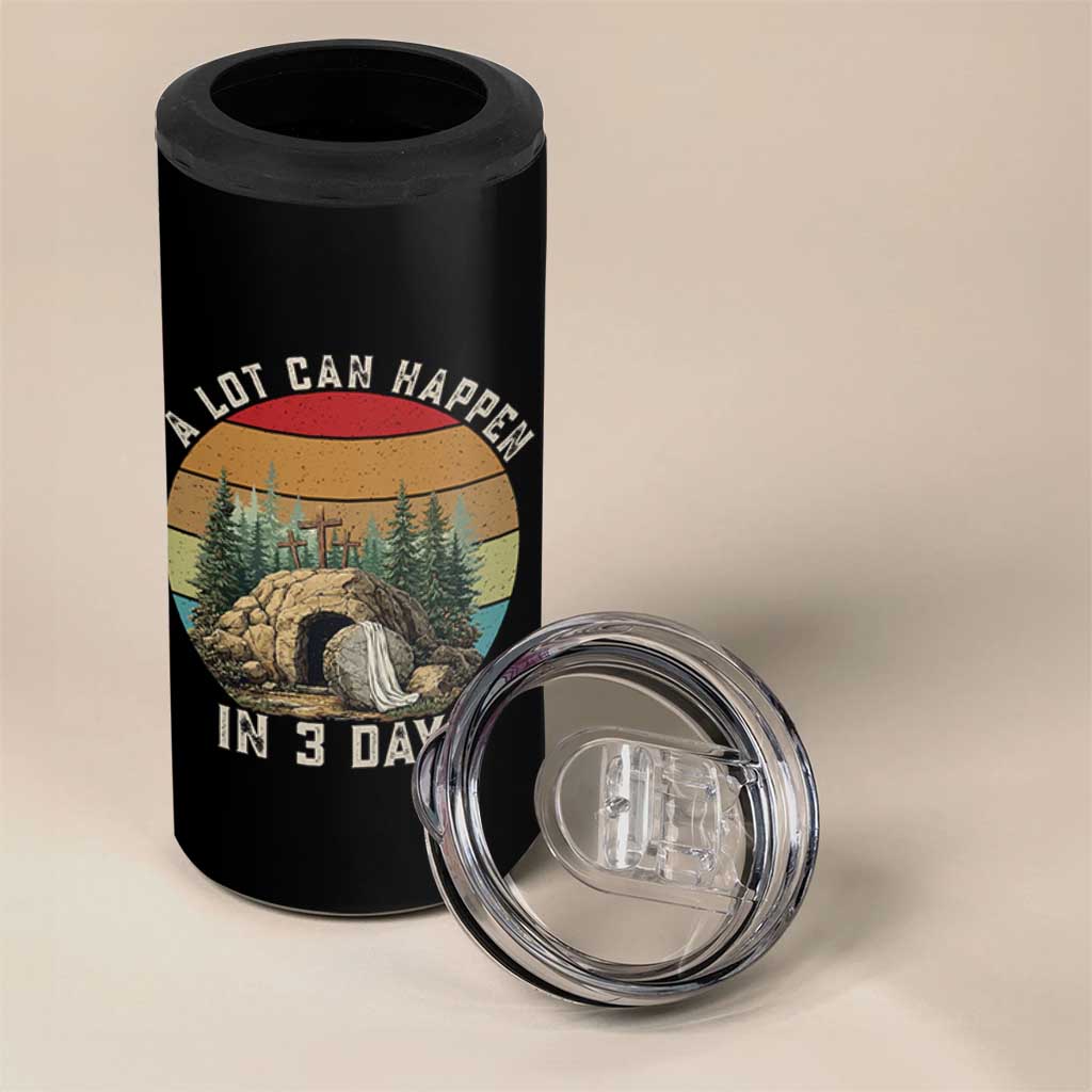 A Lot Can Happen in 3 Days 4 in 1 Can Cooler Tumbler Christian Easter