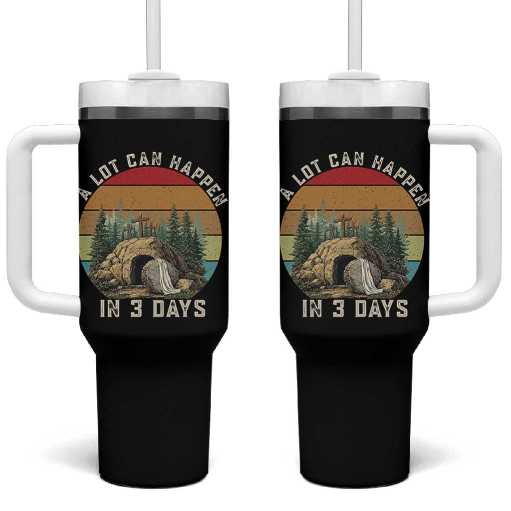 A Lot Can Happen in 3 Days Tumbler With Handle Christian Easter