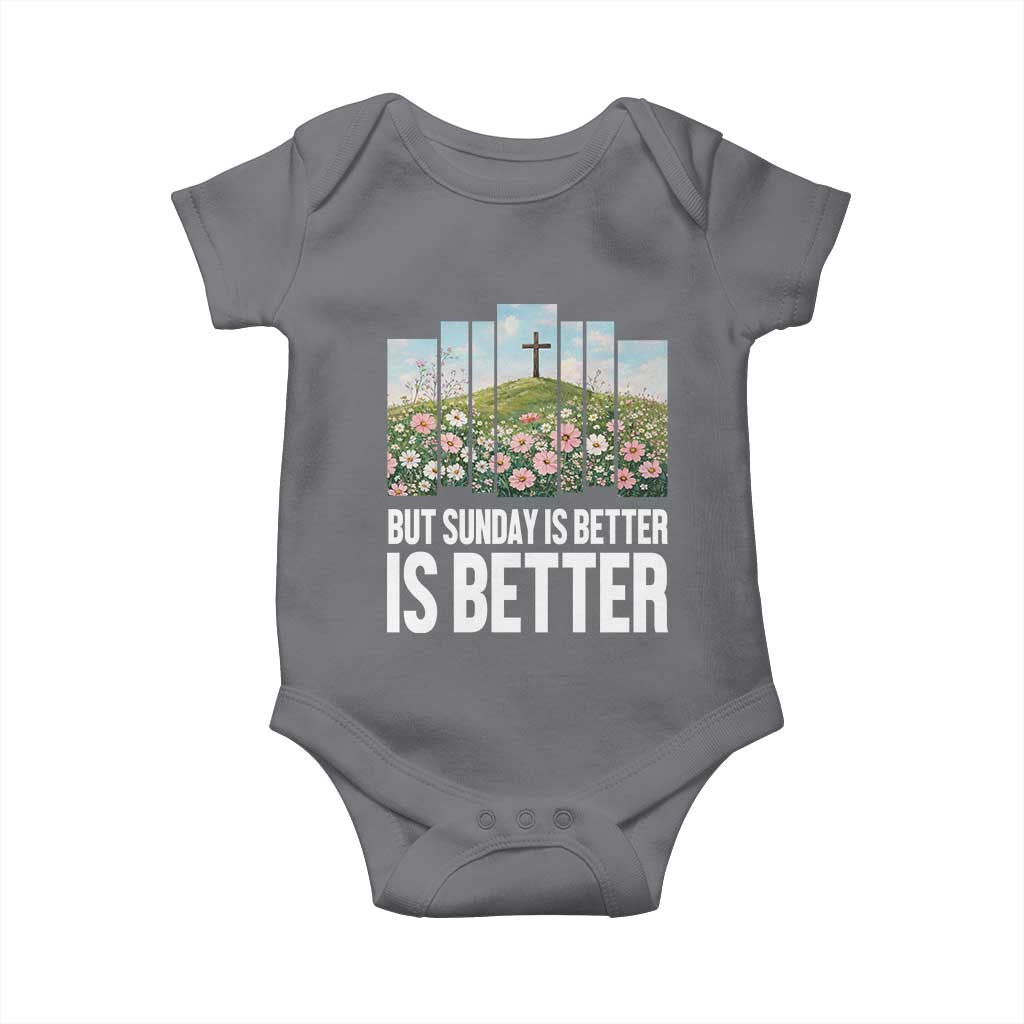 Friday is Good Sunday is Better Baby Onesie Christian Easter