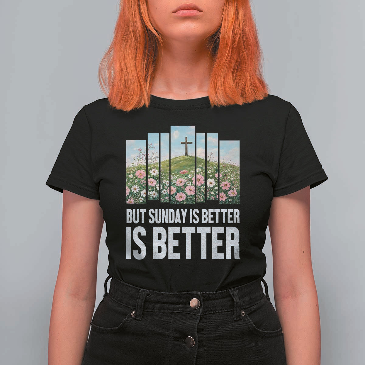 Friday is Good Sunday is Better T Shirt For Women Christian Easter
