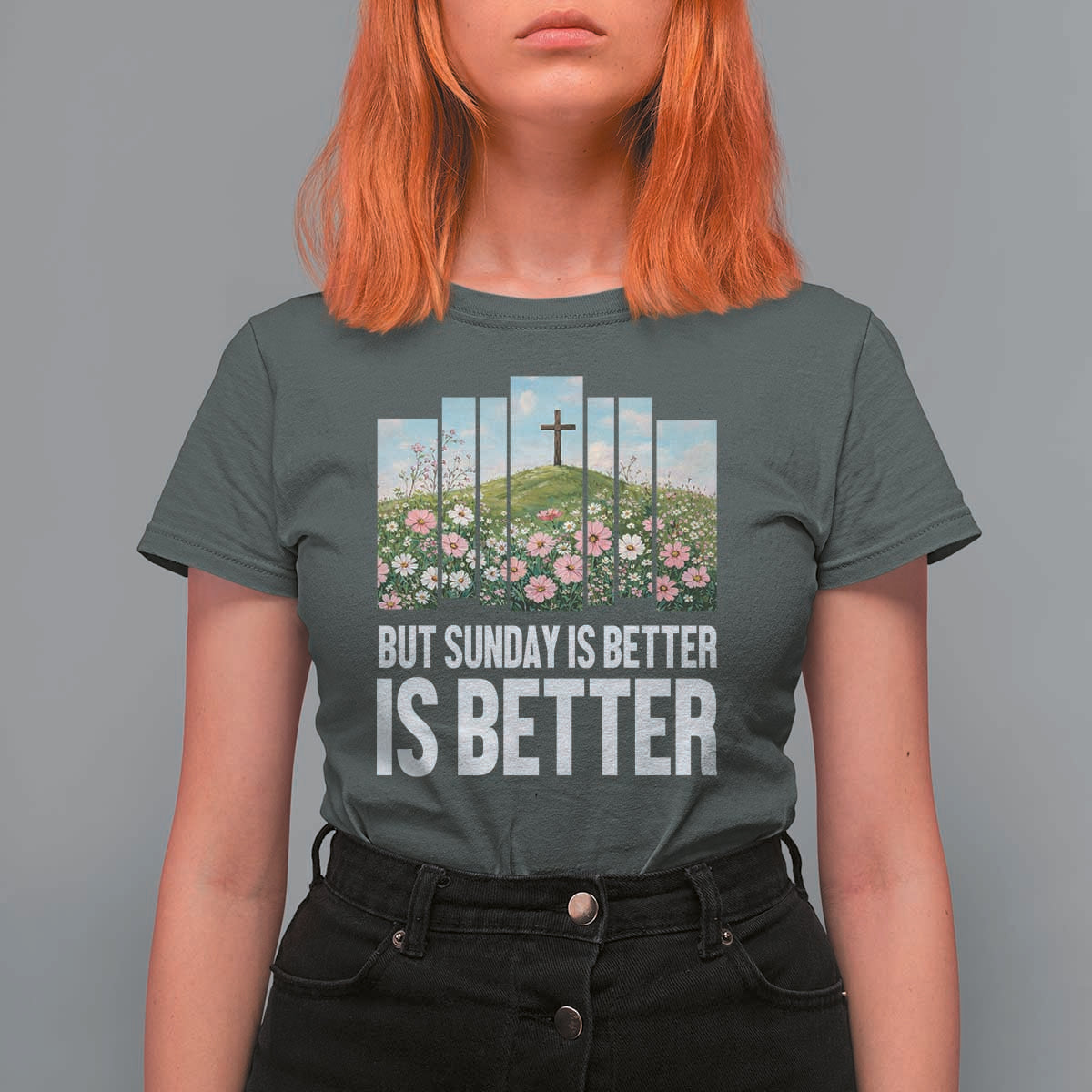 Friday is Good Sunday is Better T Shirt For Women Christian Easter